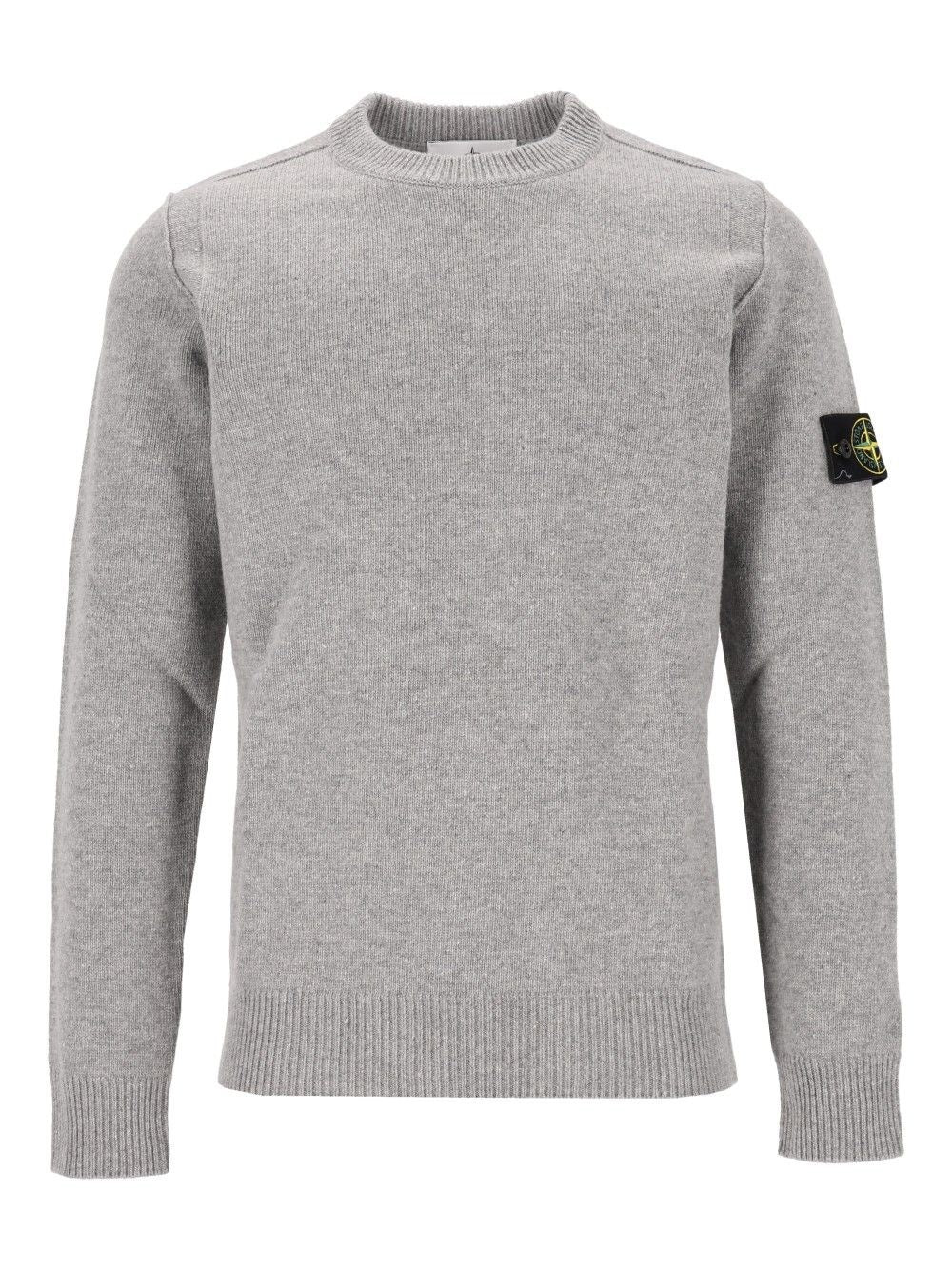 Stone Island Lambswool Crew Neck Sweater - Grey
