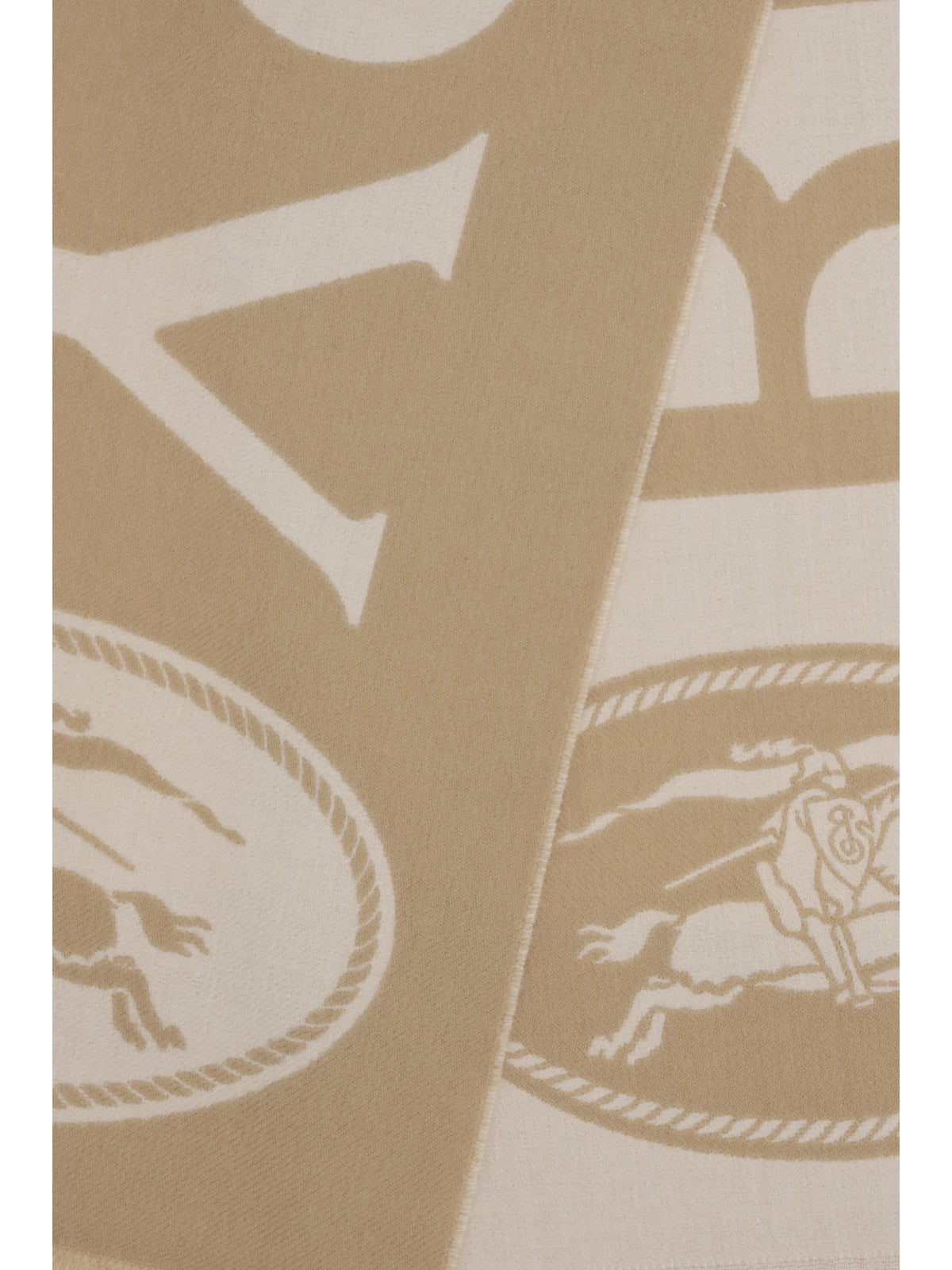 Burberry Logo wool Scarf - Sand