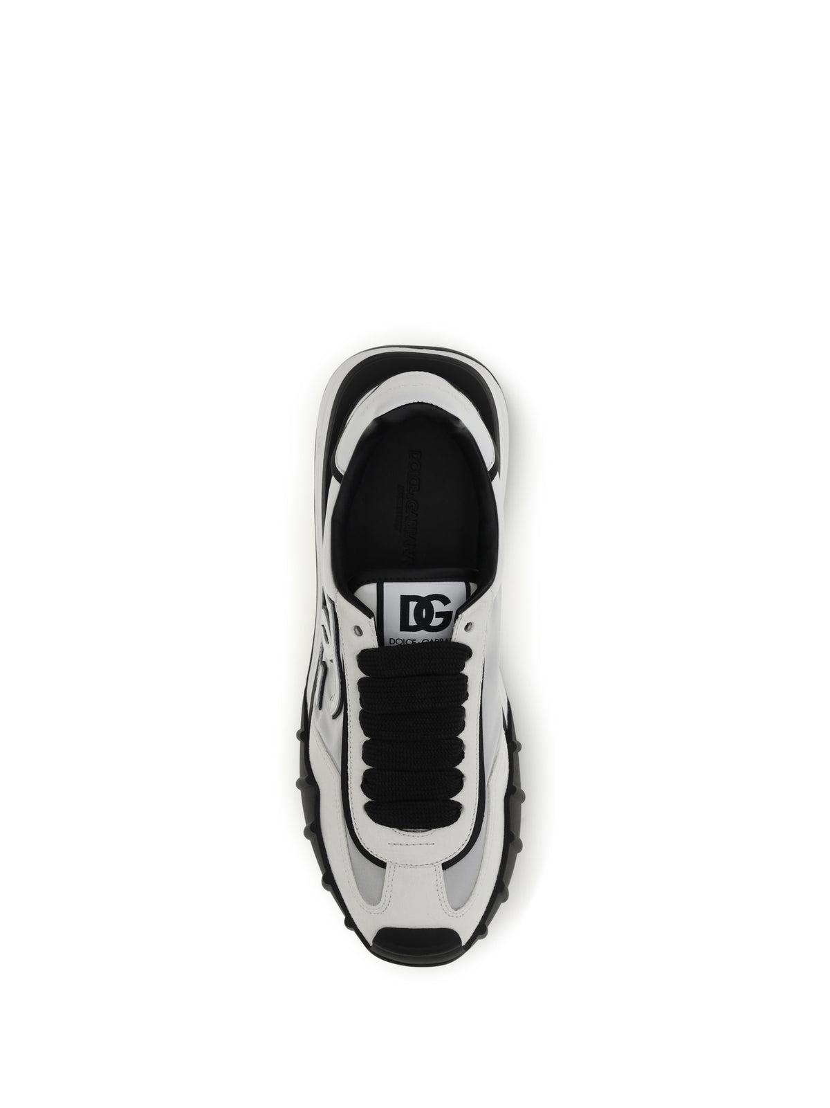 Dolce & Gabbana DG Logo leather Sneakers - White/White