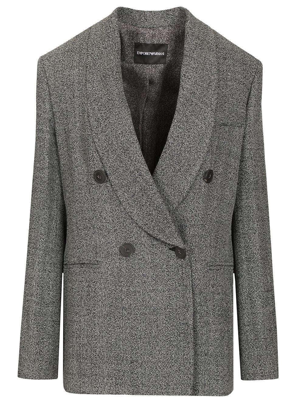 Emporio Armani Double-Breasted Blazer - Grey