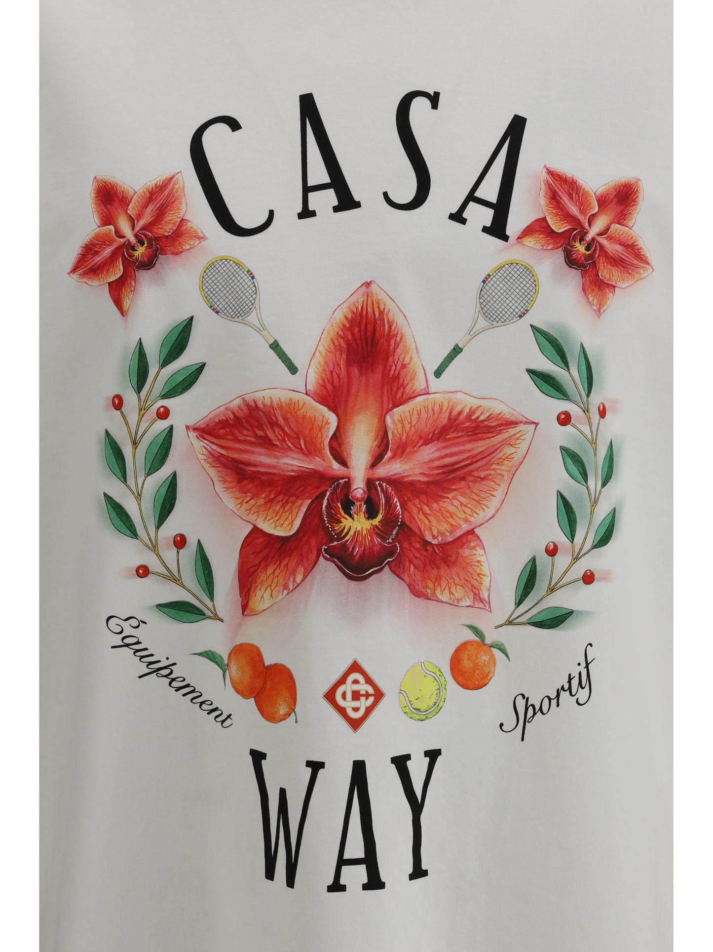 CASABLANCA Casa Way Orchid Logo Short Sleeve T-Shirt