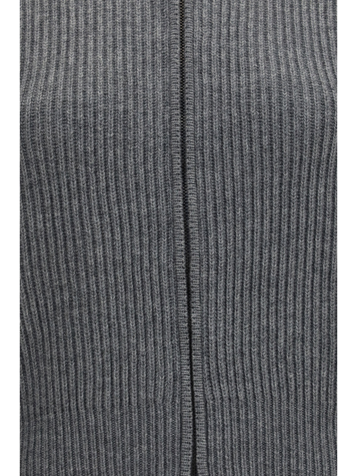 Max Mara Studio Carnet ribbed Cardigan - Grey Dark Melange