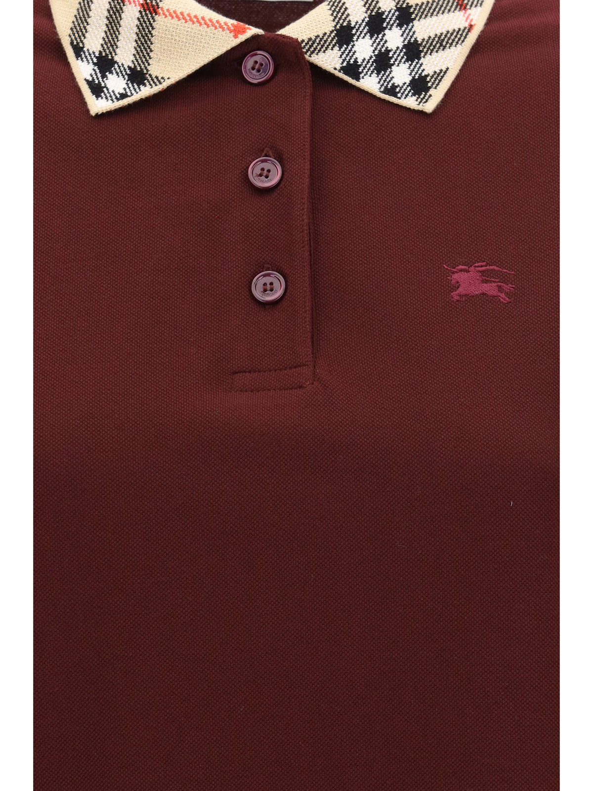 Burberry Polo-style cotton Dress - Vineyard Red