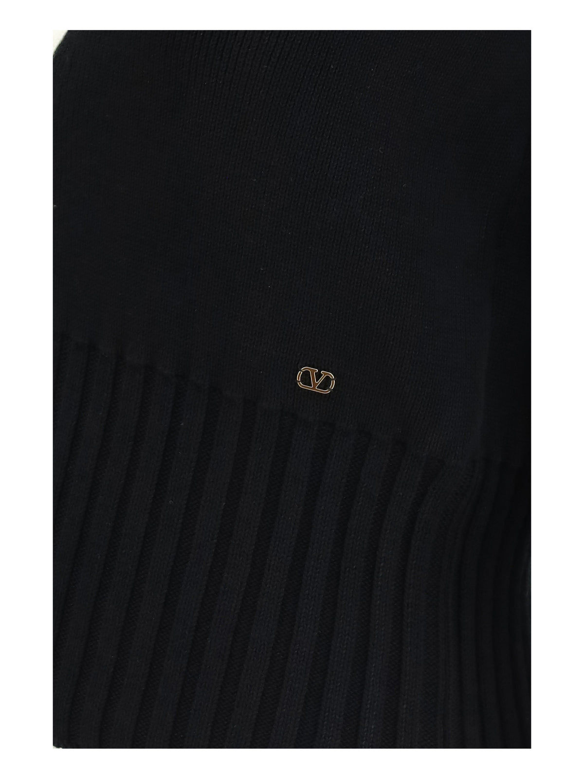 Valentino Bicolor v-neck Cardigan - Black/Milk Foam