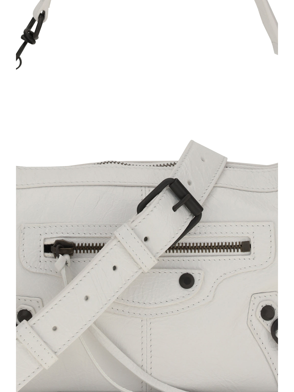 Balenciaga Le City Moto mini Handbag - Optic White
