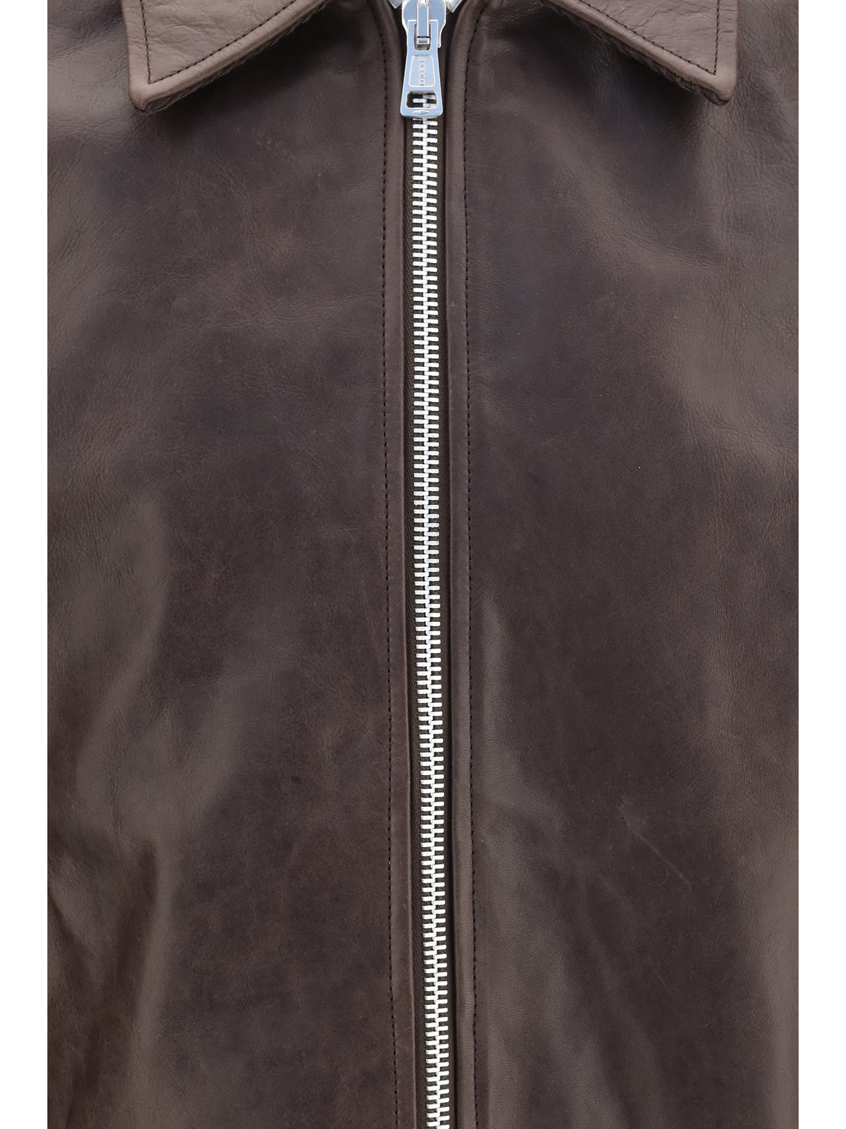 Our Legacy Mini leather Jacket - Matted Brown