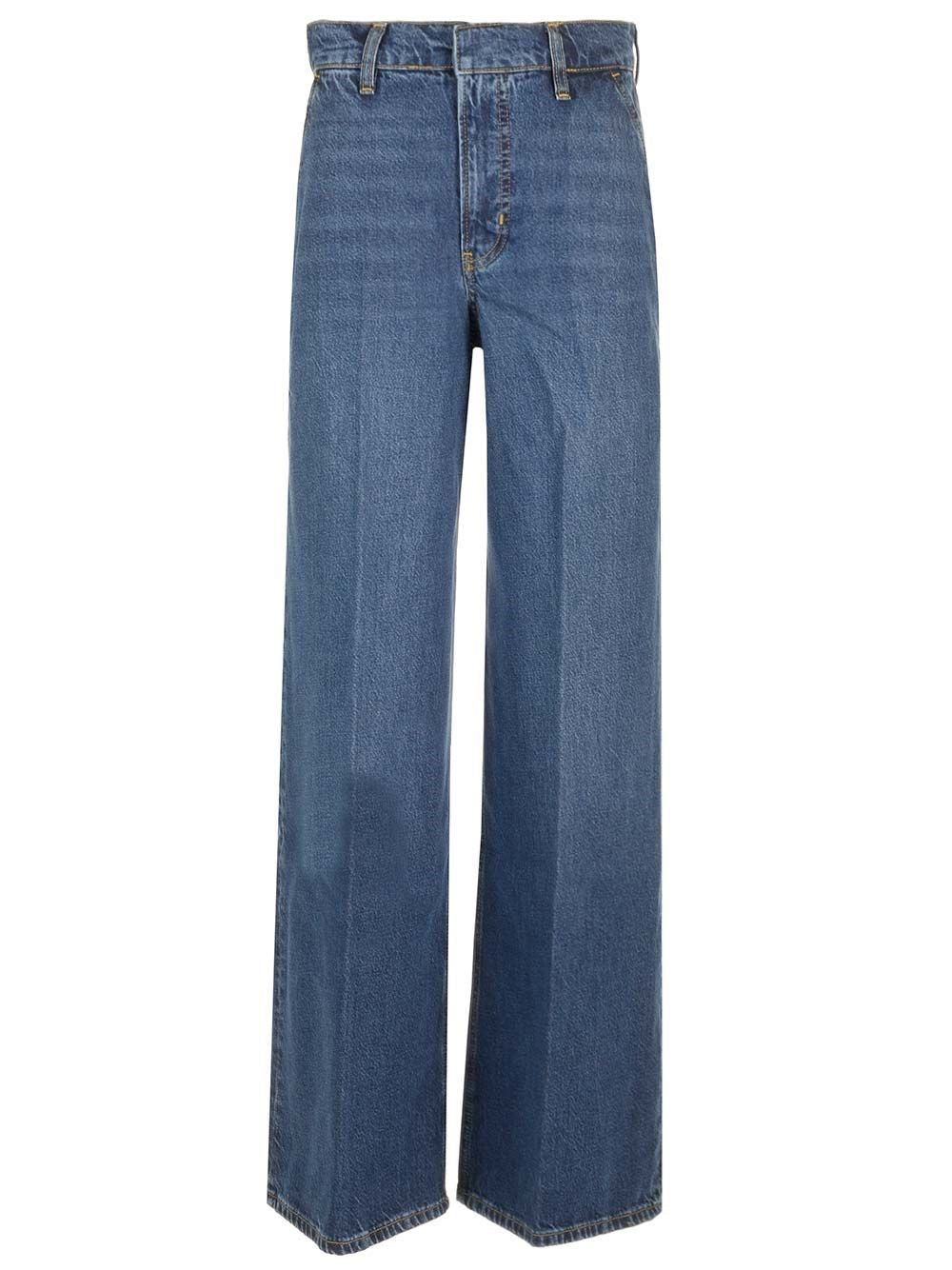 Frame Wide Leg Jeans - Blue