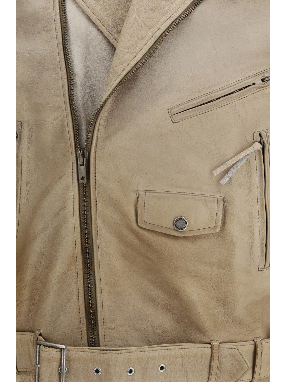Golden Goose Journey leather Jacket - Mellow Buff