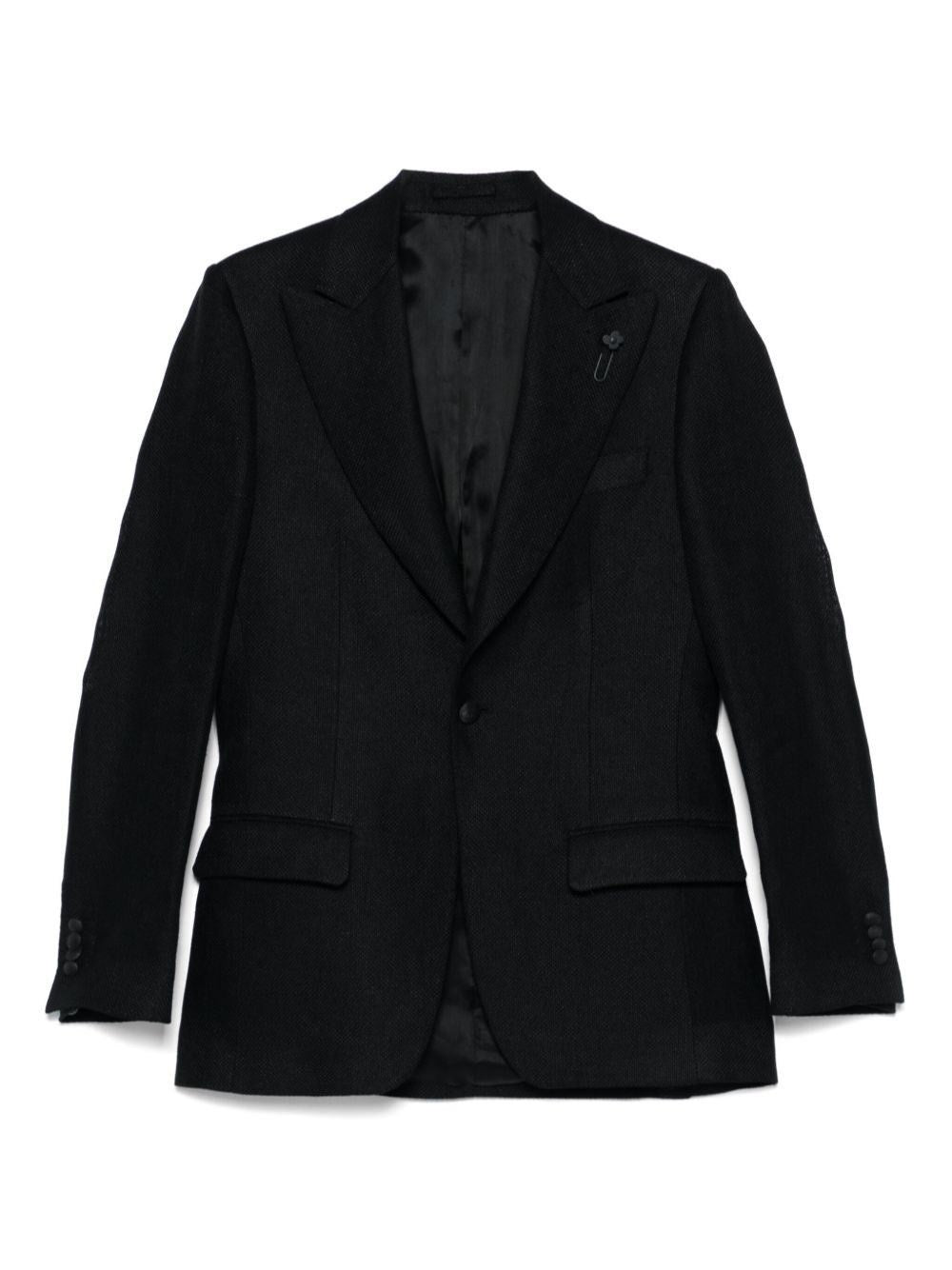 Lardini Black Linen Blazer