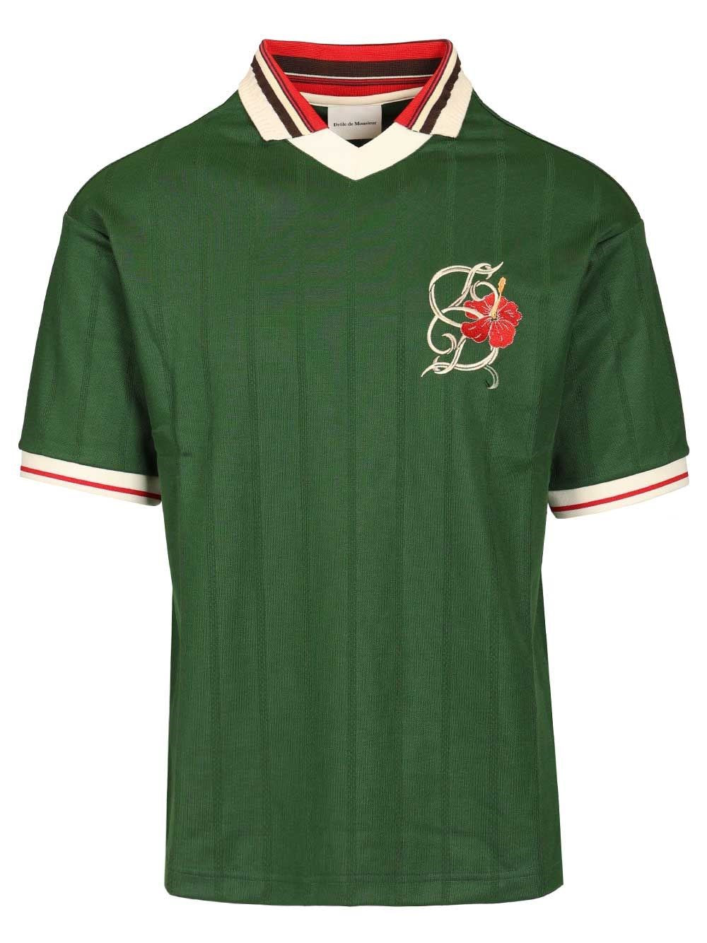 Drole De Monsieur "D Hibiscus" Polo Shirt - Green