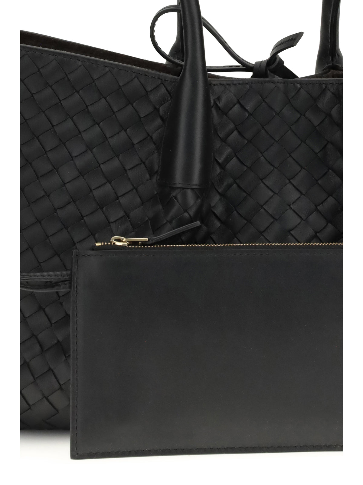 Bottega Veneta Pinacoteca Tote Bag - Black/Fondant-M Br