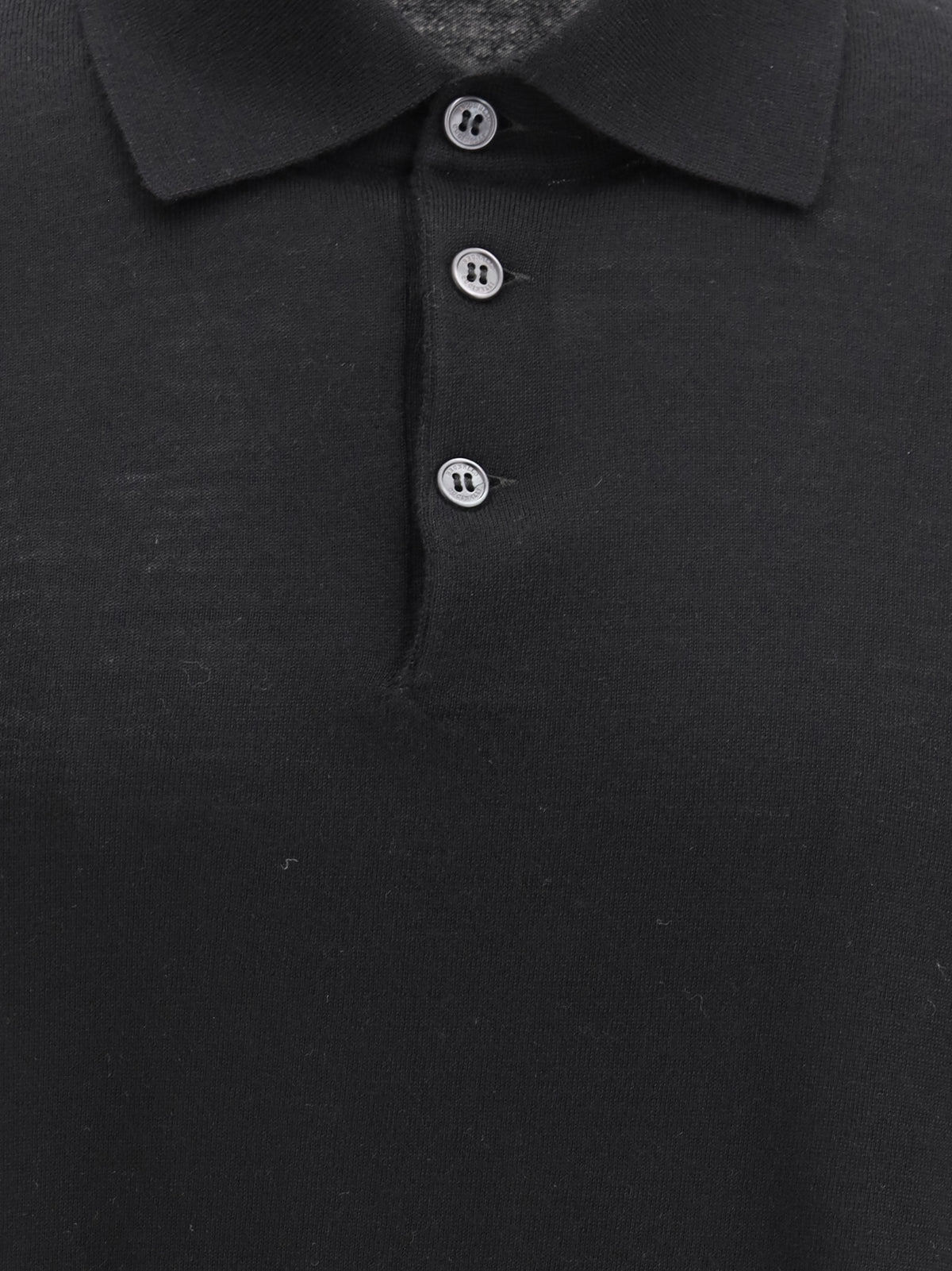 Brunello Cucinelli Virgin wool polo Sweater - Nero+Grigio Dark