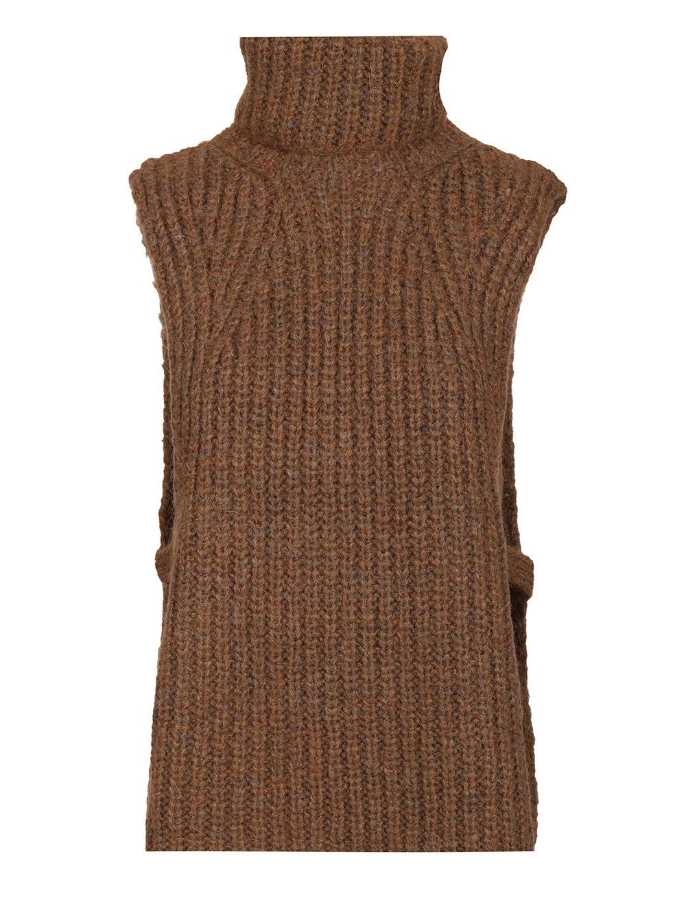 Isabel Marant "Meggy" Sleeveless Sweater - Brown