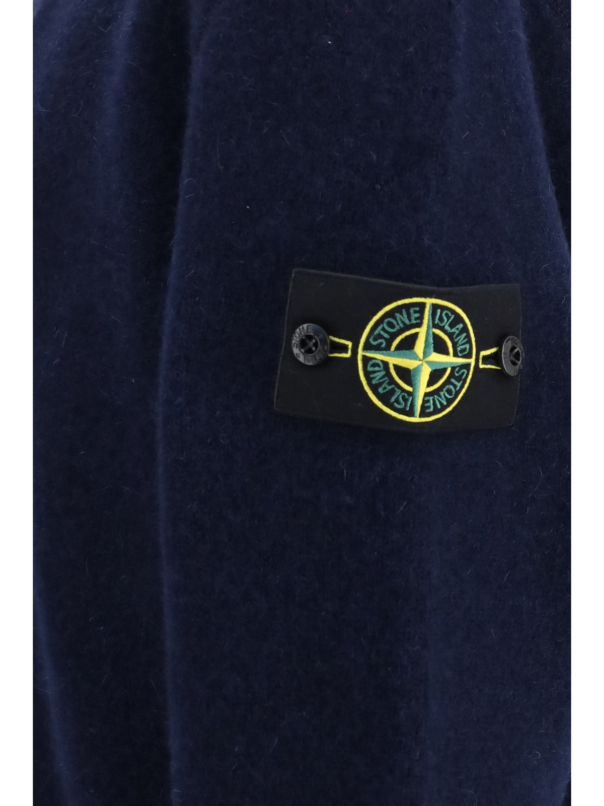 Stone Island Alpaca and wool-blend V-neck Cardigan - Melange Blue