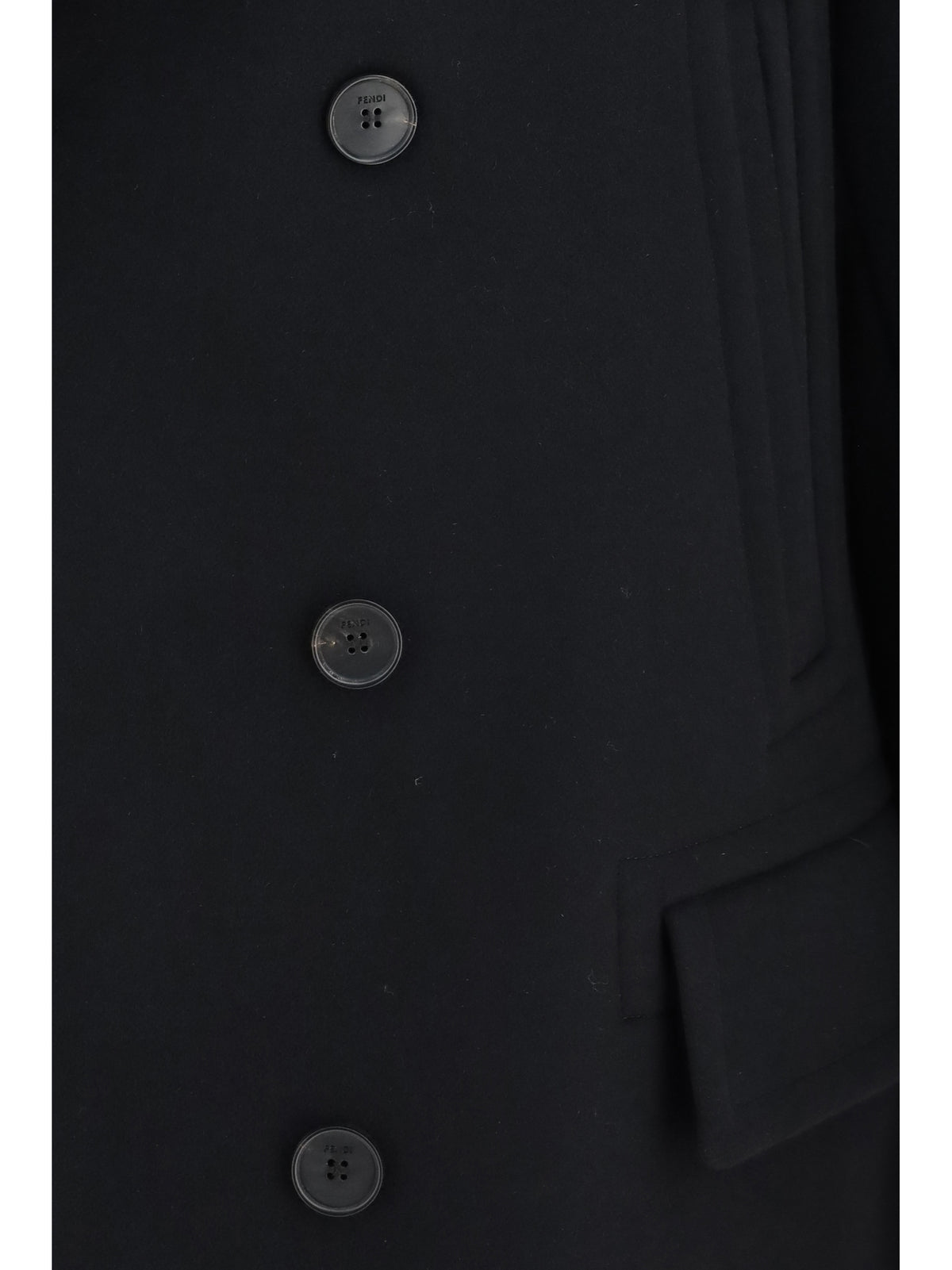 Fendi Wool and angora Coat - Black