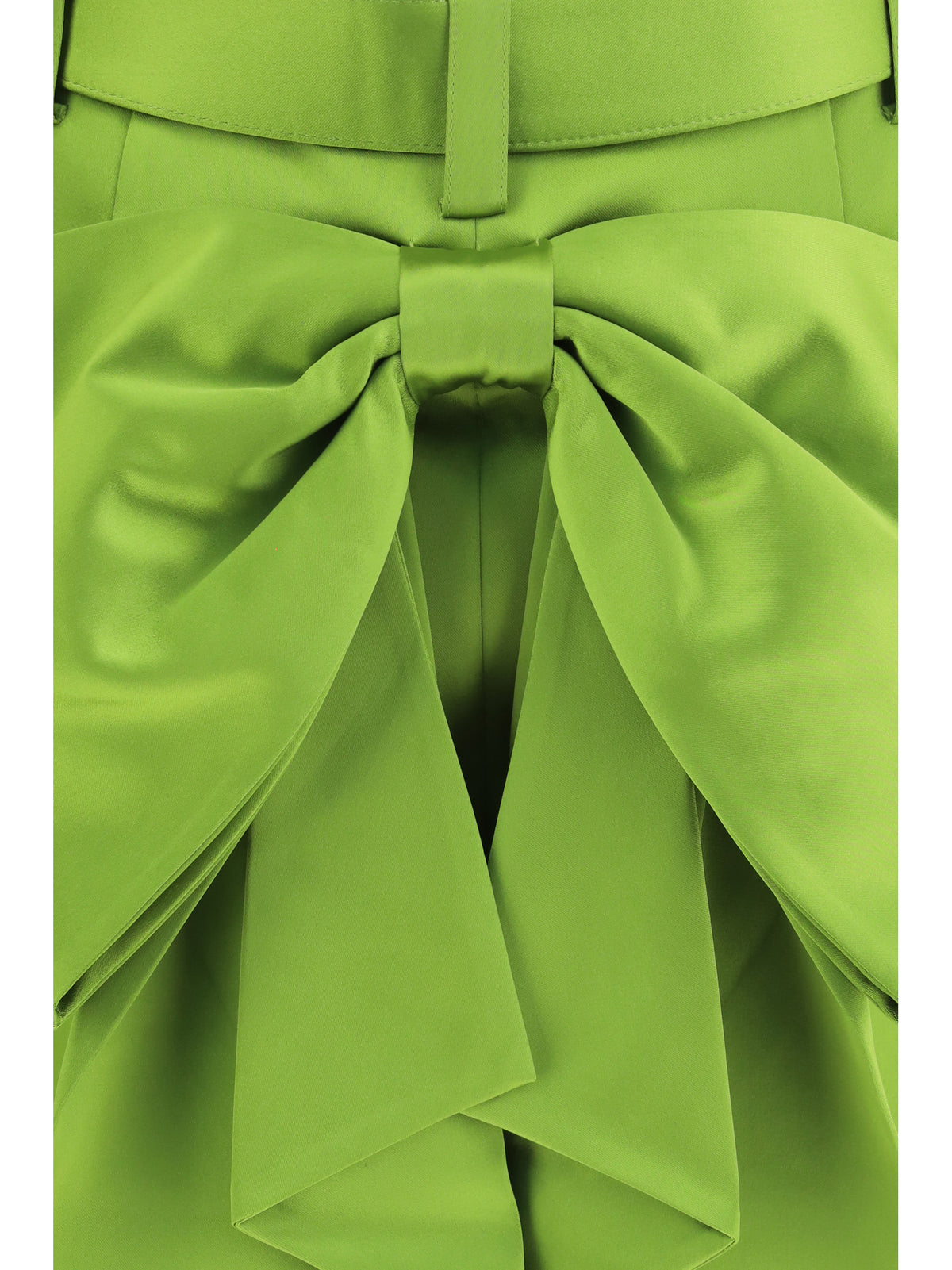Self-Portrait Satin bow mini Skirt - Green