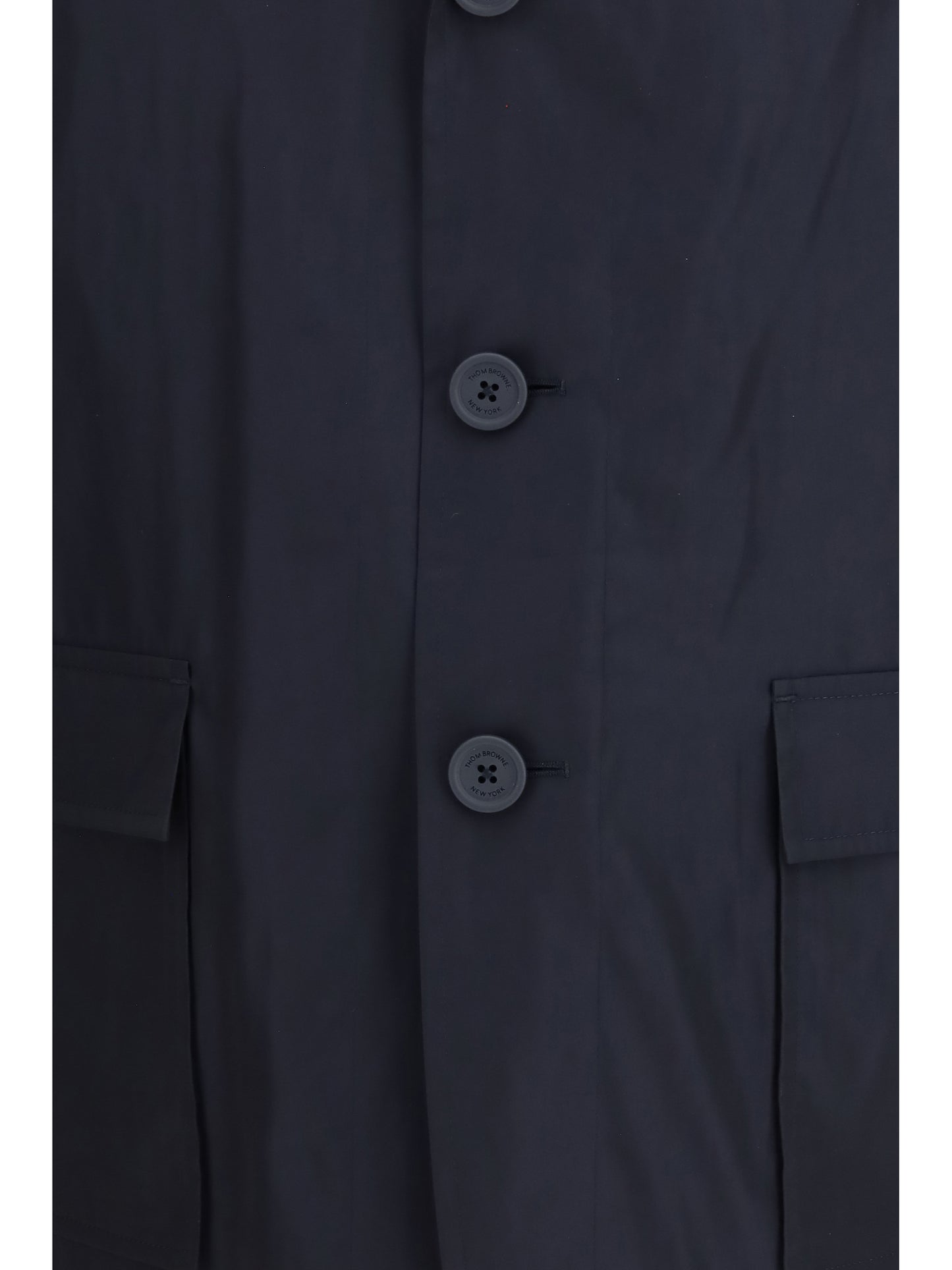 Thom Browne Packable logo print Jacket - Navy