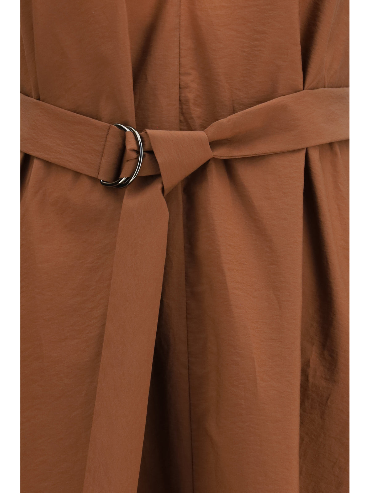 Brunello Cucinelli Cotton poplin Dress Precious Shoulder Detail - Firebrick