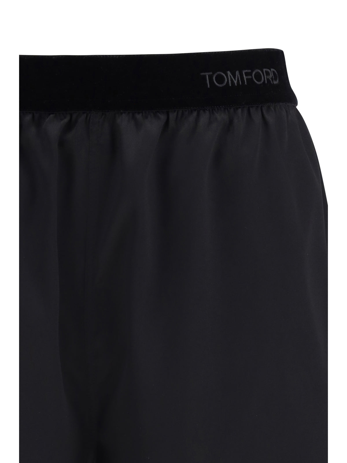 Tom Ford Stretch silk satin PJ Shorts - Black