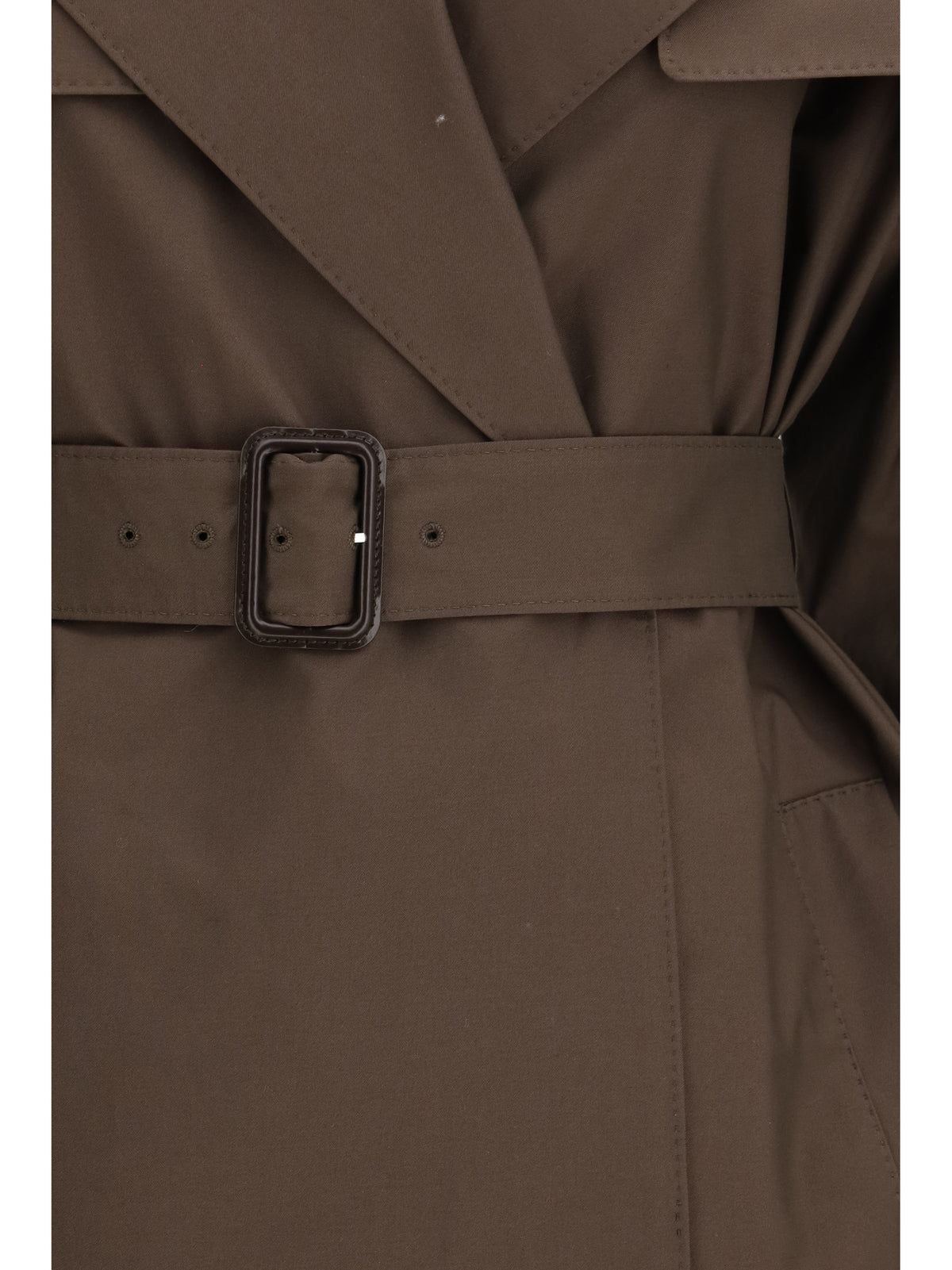 Max Mara The Cube Double-breasted cotton-blend Trench Coat - Cioccolato