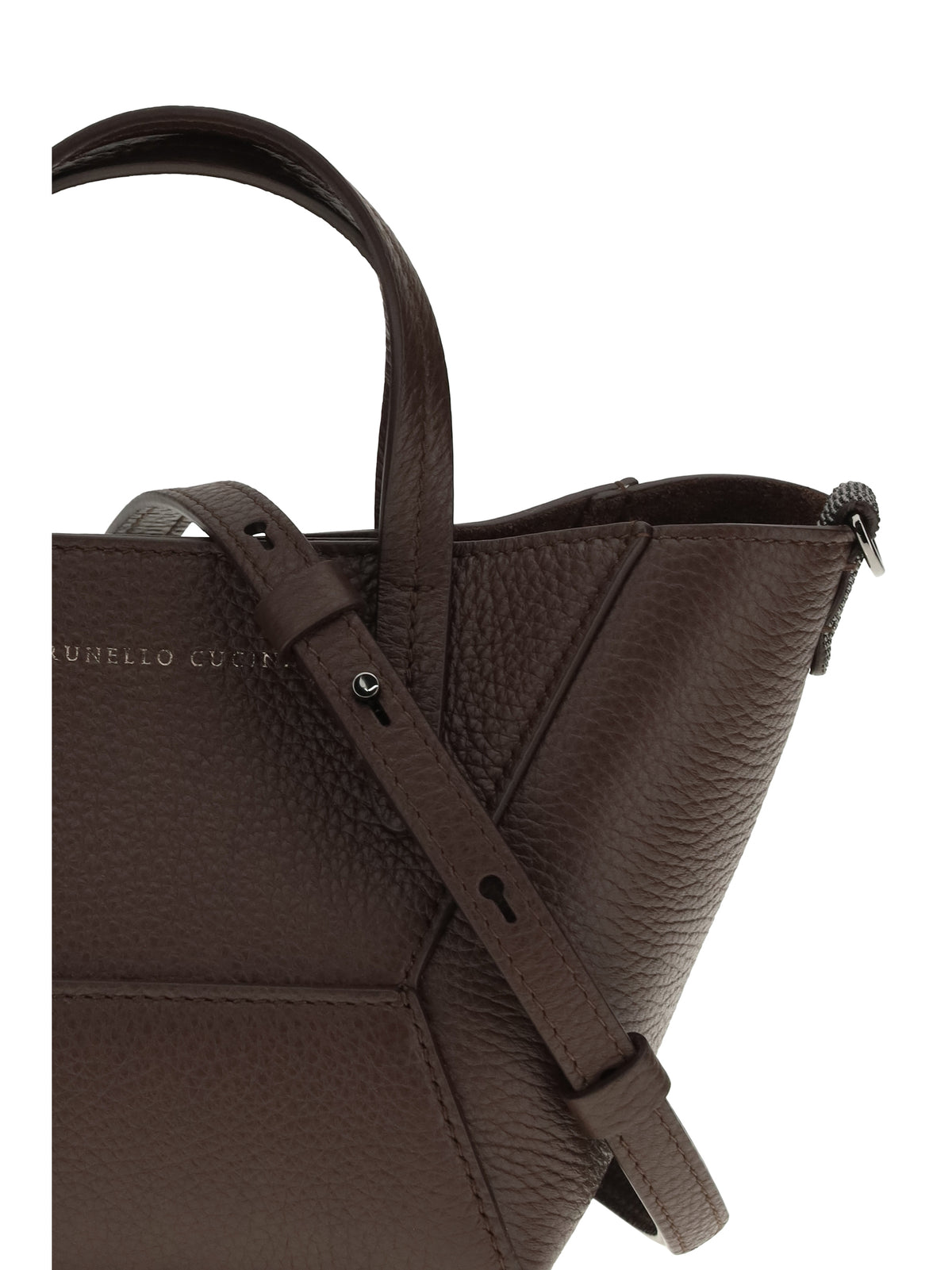 Brunello Cucinelli BC Duo leather Handbag - Burgundy