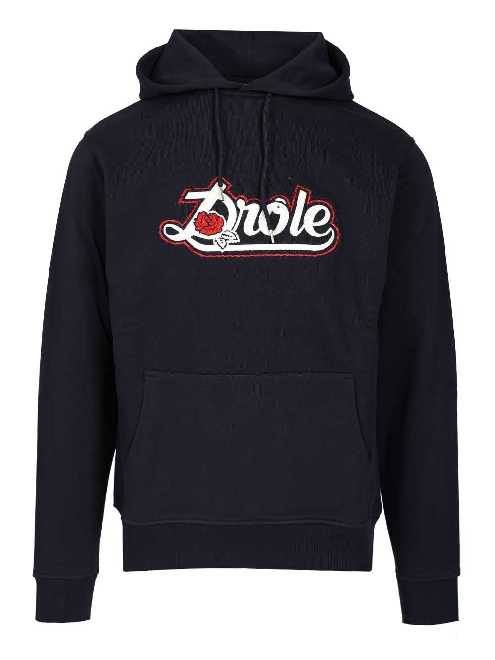 Drole De Monsieur "Drôle Rose" Hooded Sweatshirt - Blue