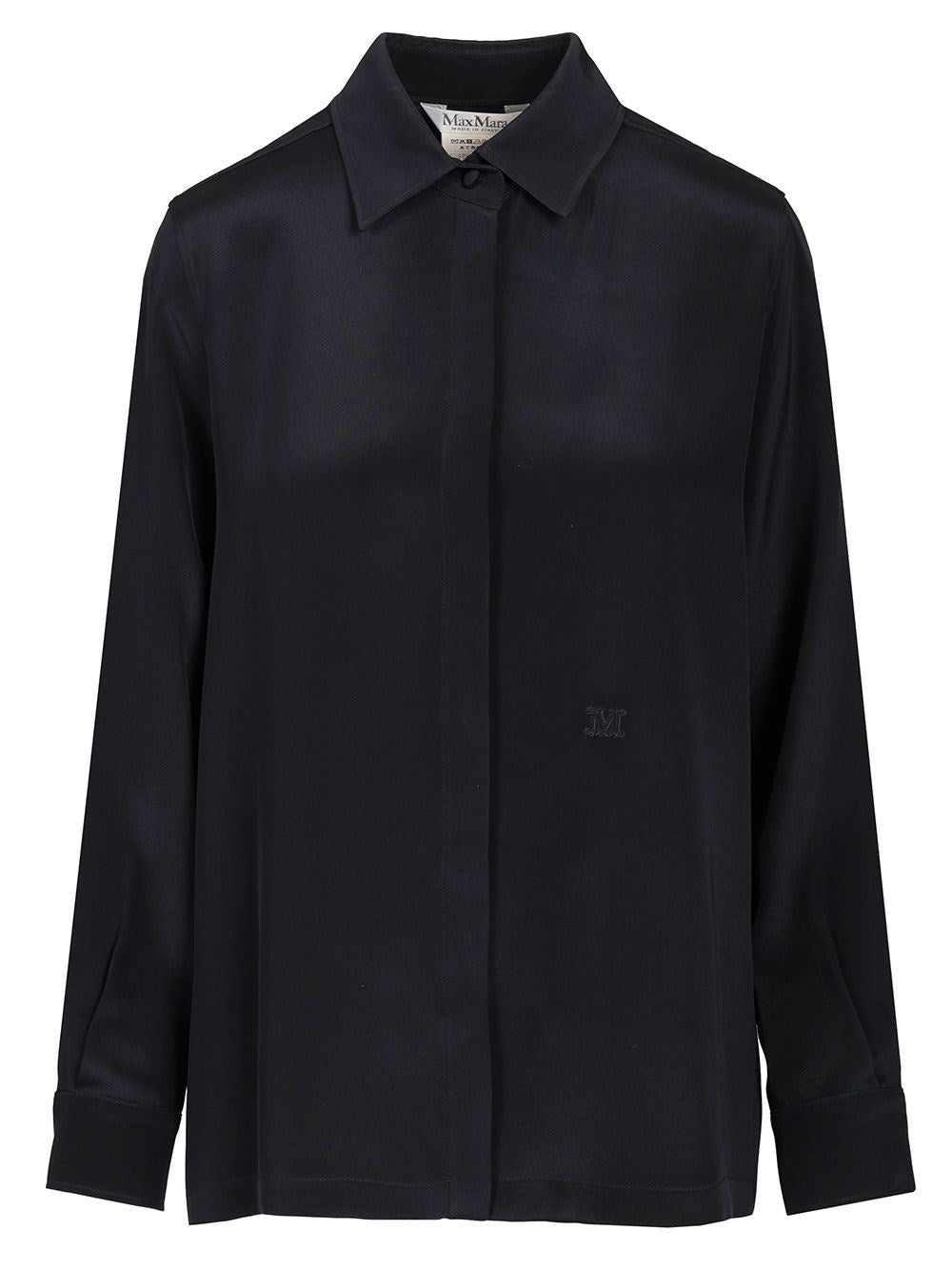 Max Mara Silk Crêpe De Chine Shirt - Blue