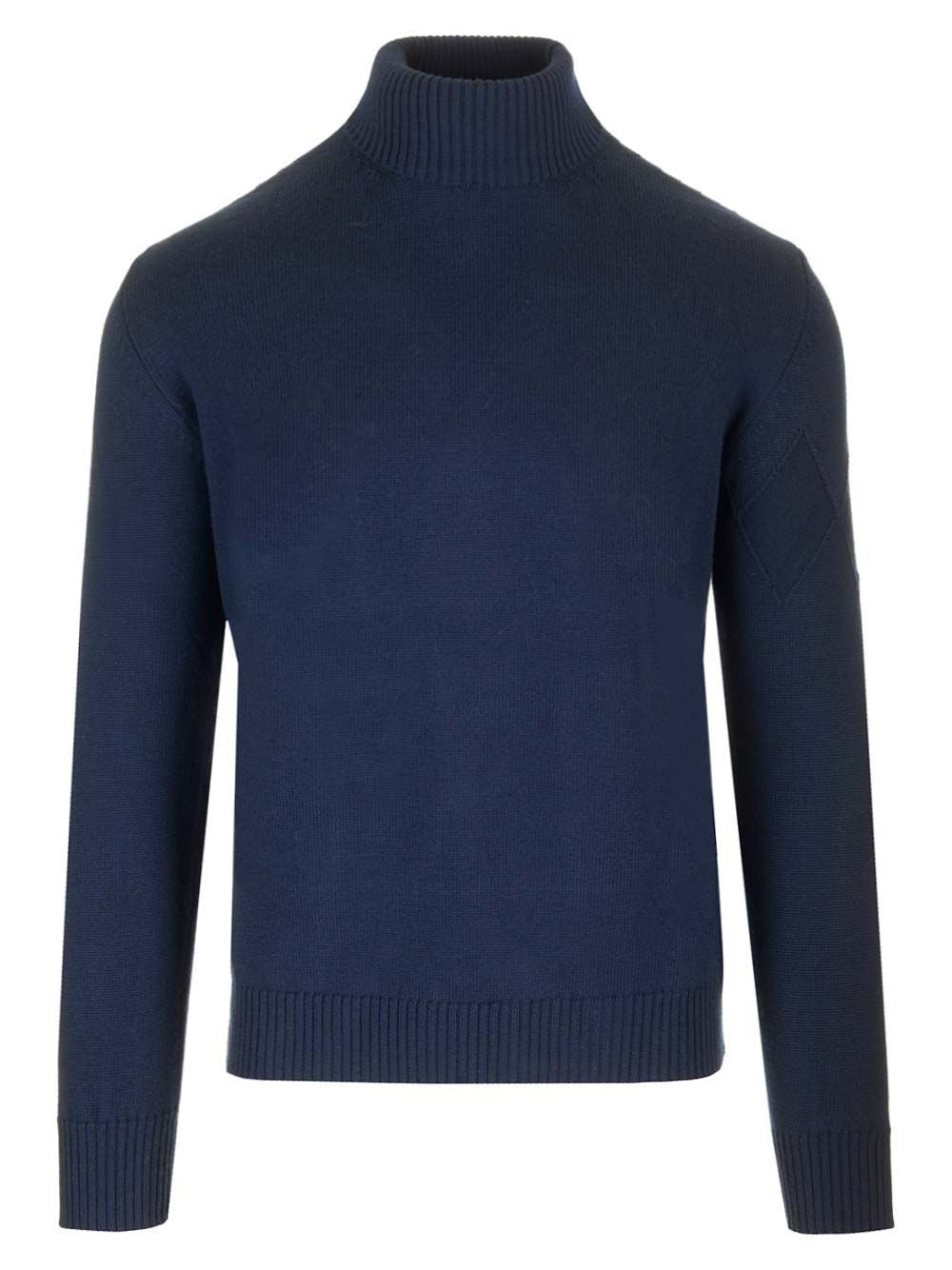 Ballantyne Merino Wool Turtleneck - Blue