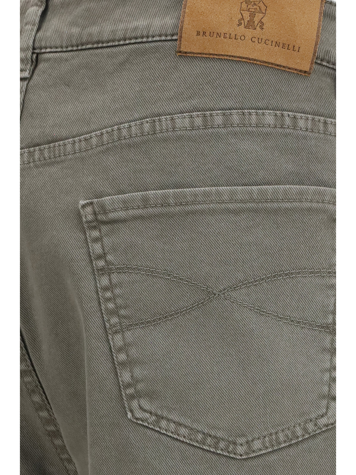 Brunello Cucinelli Jeans with turn-up hem - Army Washed