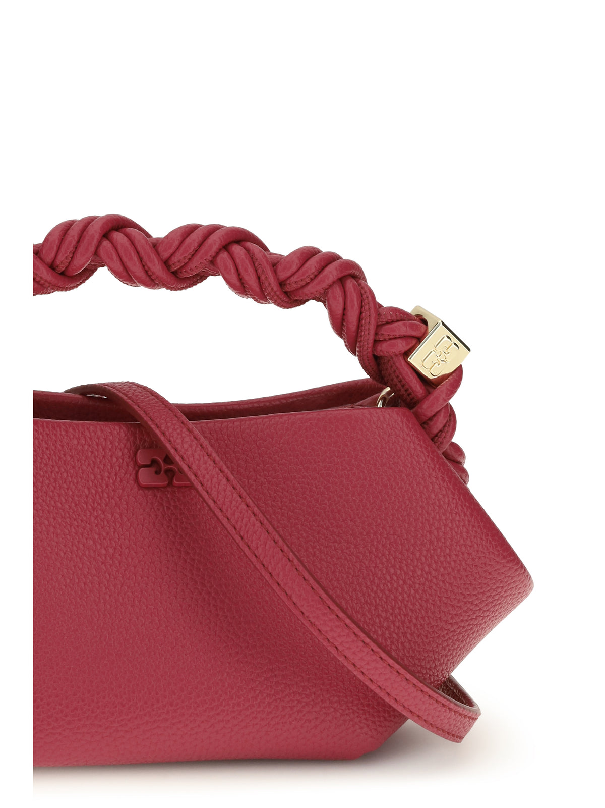 Ganni Bou Handbag in grained leather - Persian Red