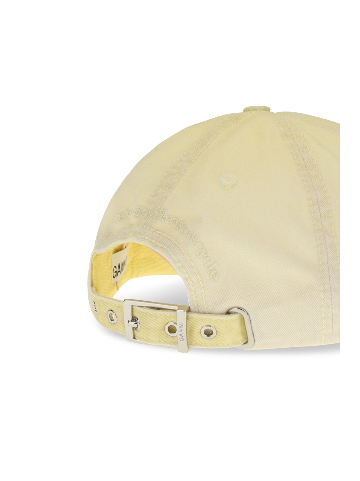 Ganni Cotton logo Baseball Cap - Lemon Meringue