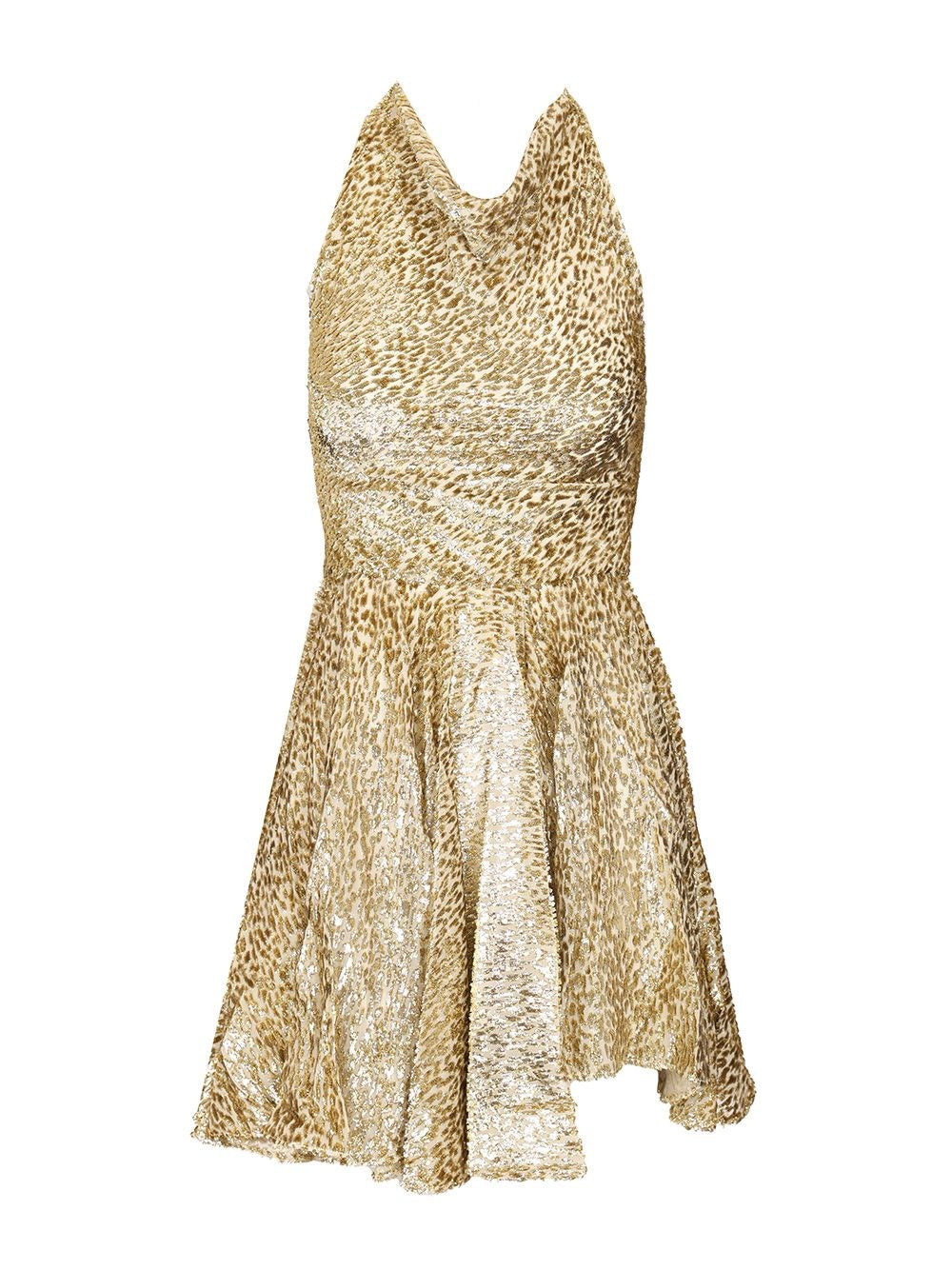Self-Portrait Mini Dress In Gold Thread Coupe