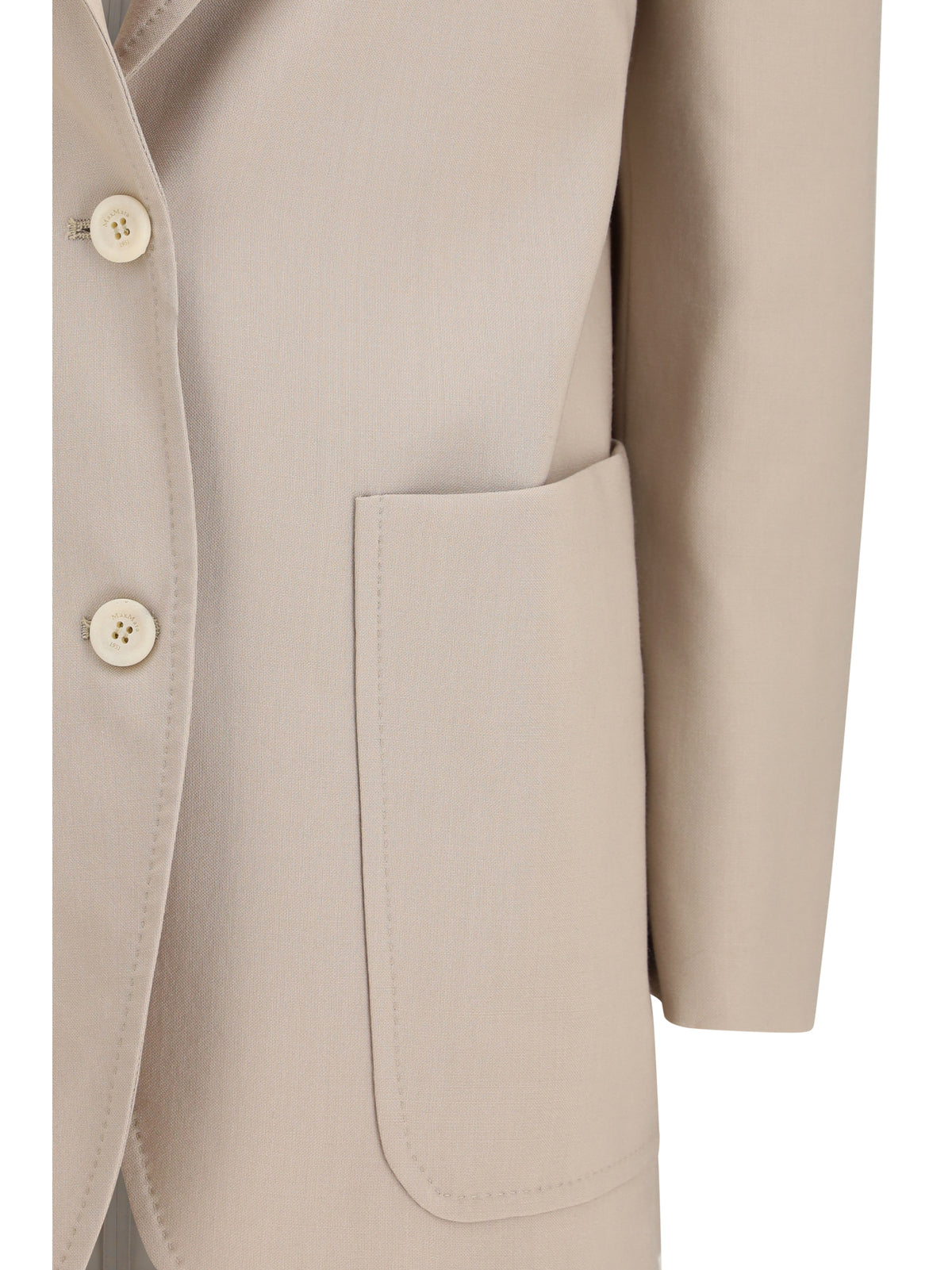 Max Mara Single-breasted wool-blend Blazer - Green Muschio