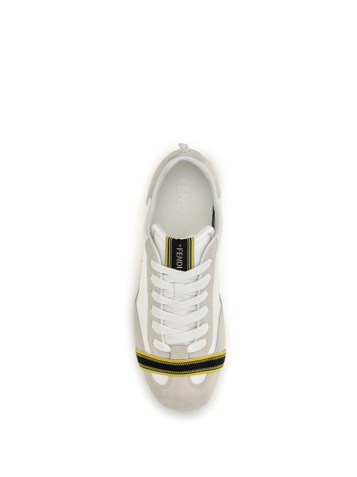 Fendi Wrap suede and fabric Sneakers - Panna+Panna+Uwhite