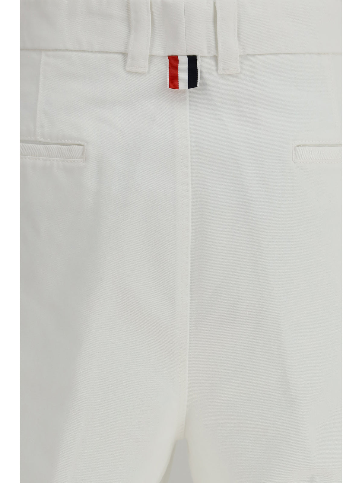 Thom Browne Typewriter Cloth Utility Chino Shorts - White