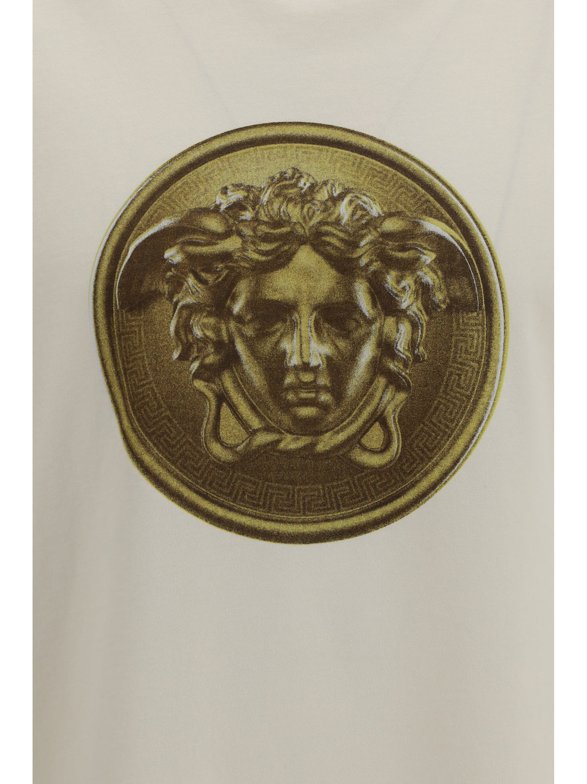 Versace Cotton Jersey T-shirt With Poplin Balloo - Dirty White