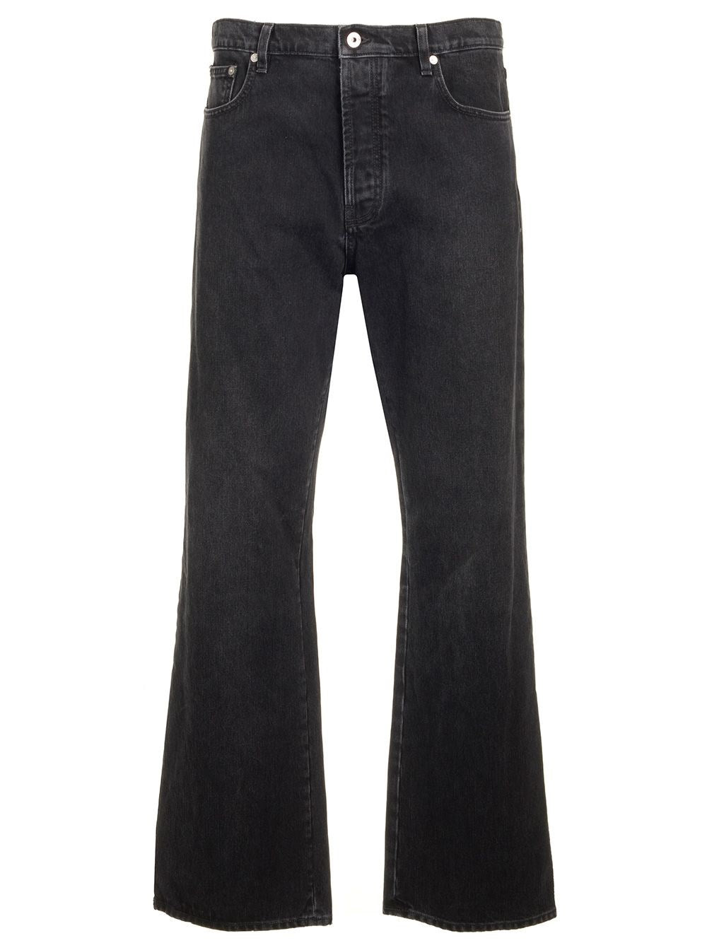 Off-White "Diag" Relaxed Fit Jeans - Black