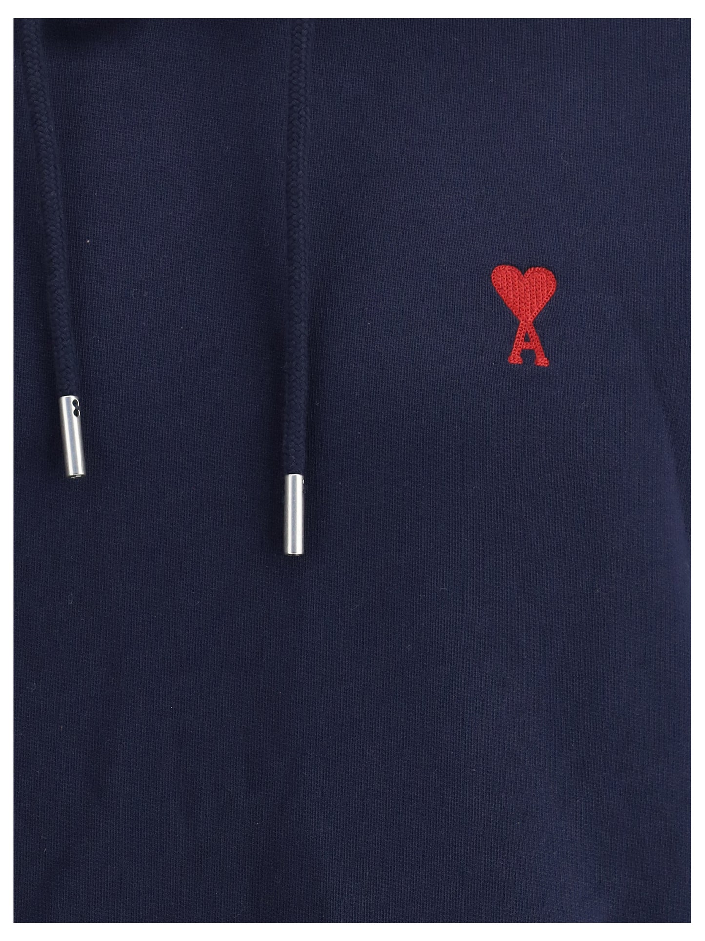 Ami Paris Logoed Hoodie - Bleu Nuit