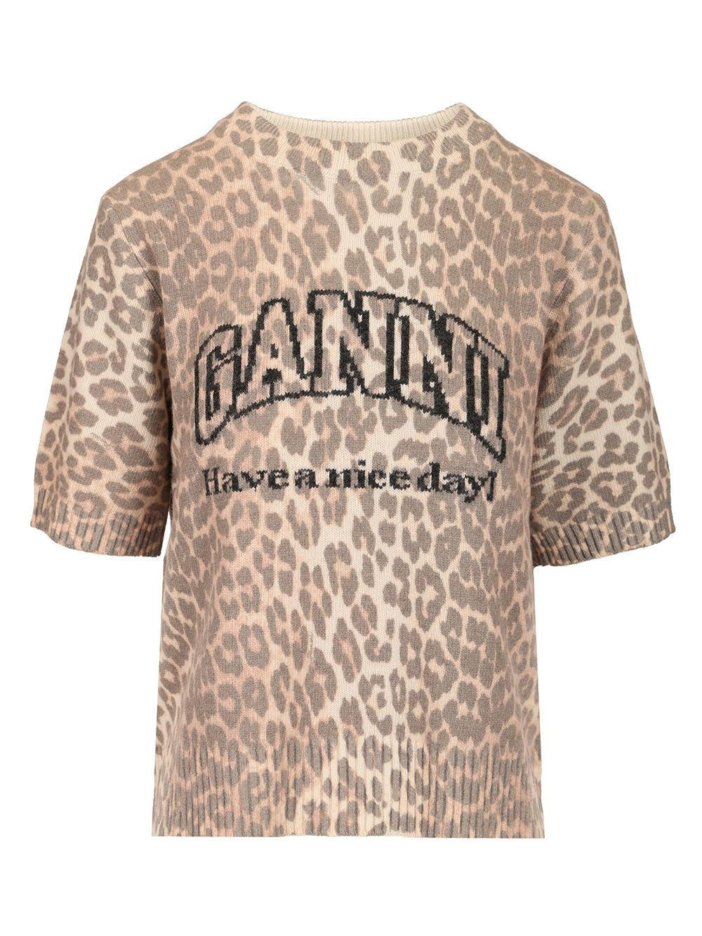 Ganni Leopard T-Shirt - Animal Print