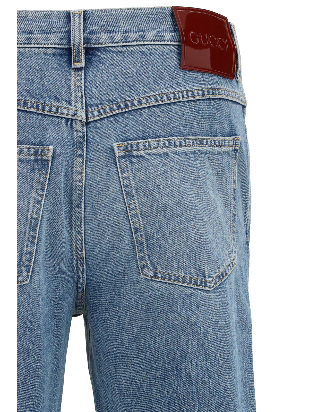 Gucci Slim-fit Pants in certified cotton denim - Light Blue