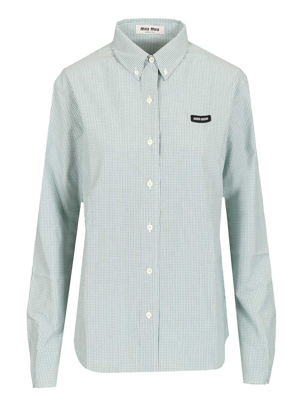 Miu Miu Poplin Shirt - Green