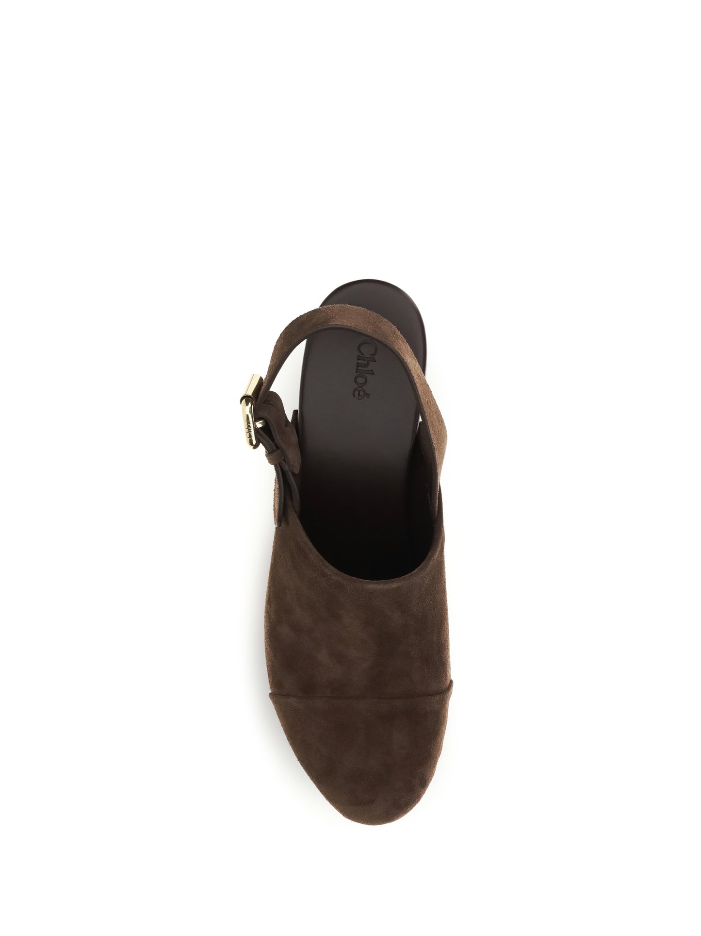 CHLOÉ Jeannette wedge Clogs in glossy calfskin