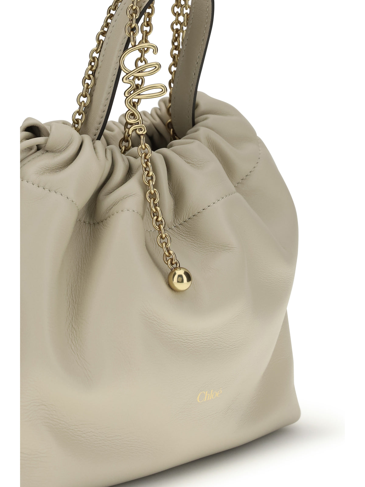 Chloé Icons leather chain Shoulder Bag - Cloudy Cream