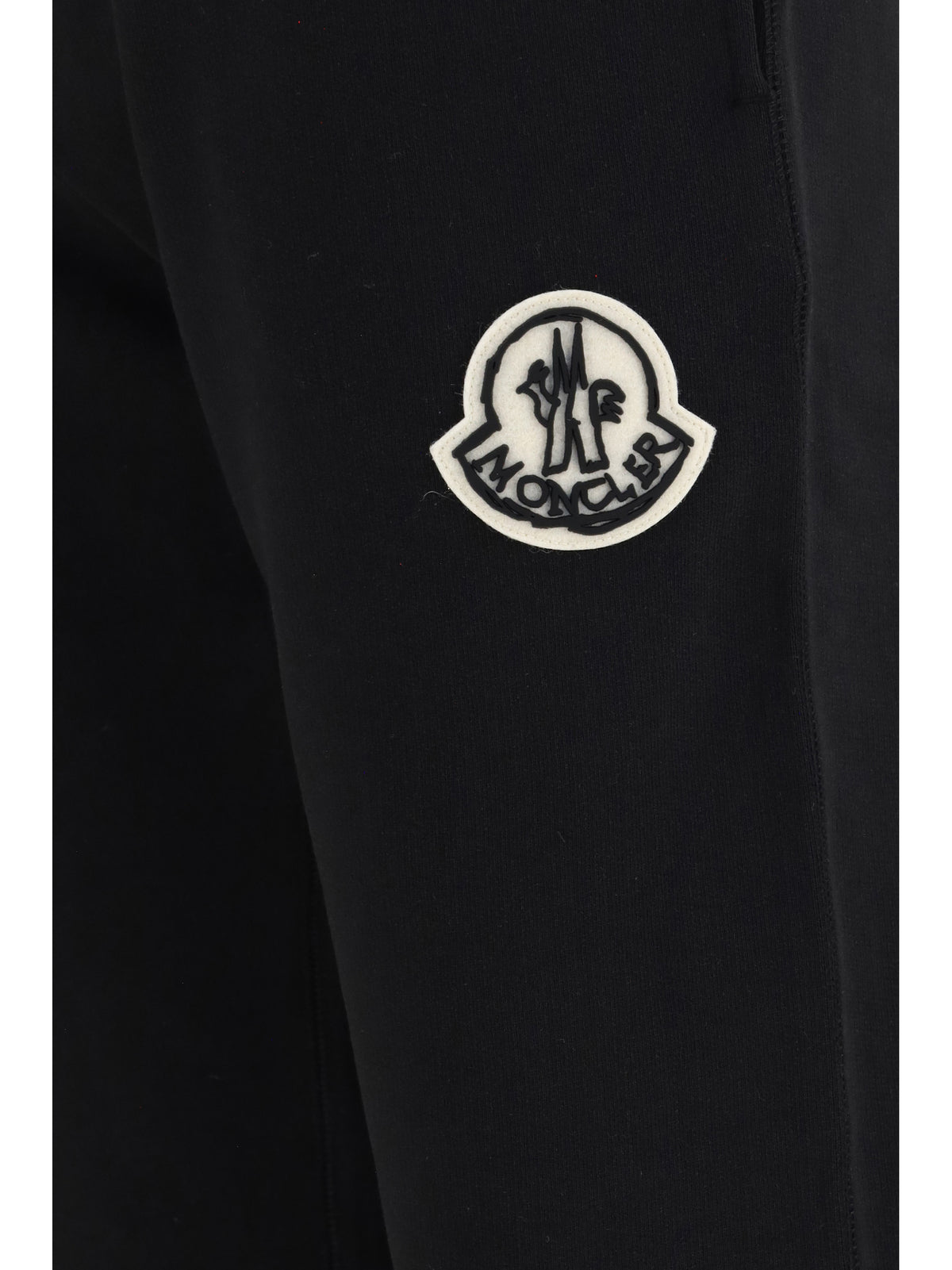 Moncler Tracksuit Pants with drawstring and logo - Black