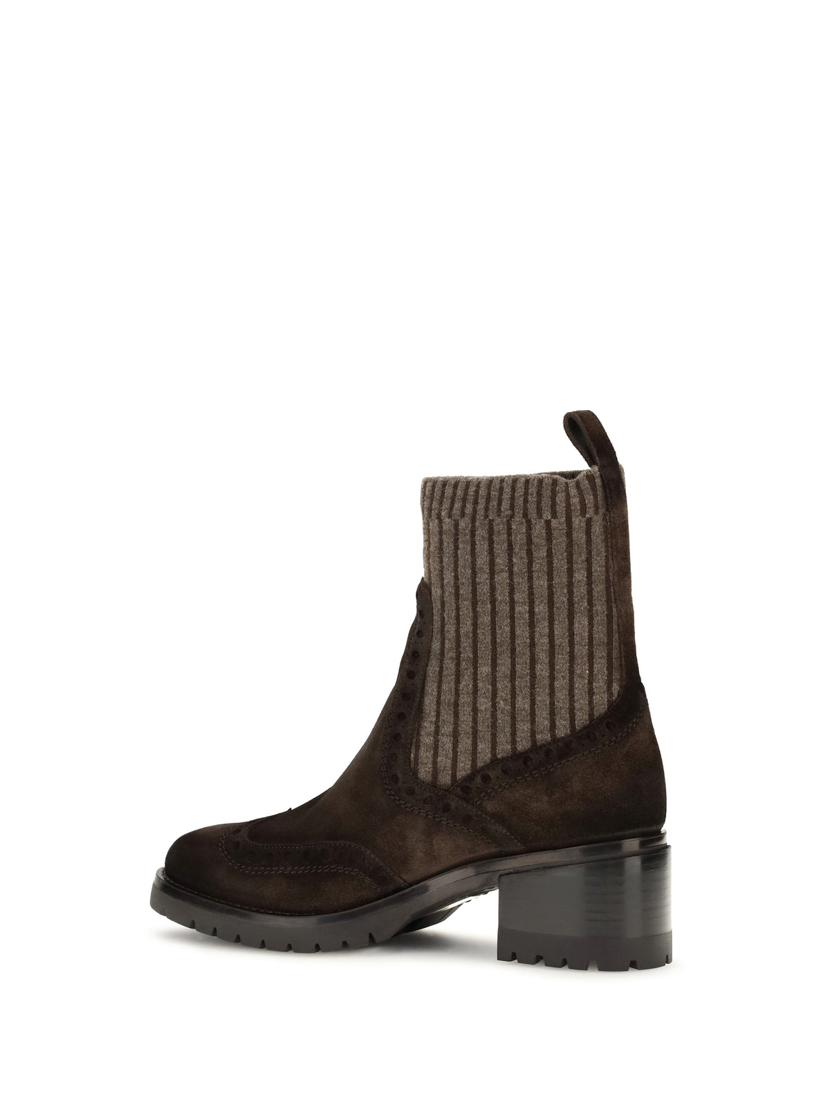 Santoni Suede Ferret Boots - Dark Brown