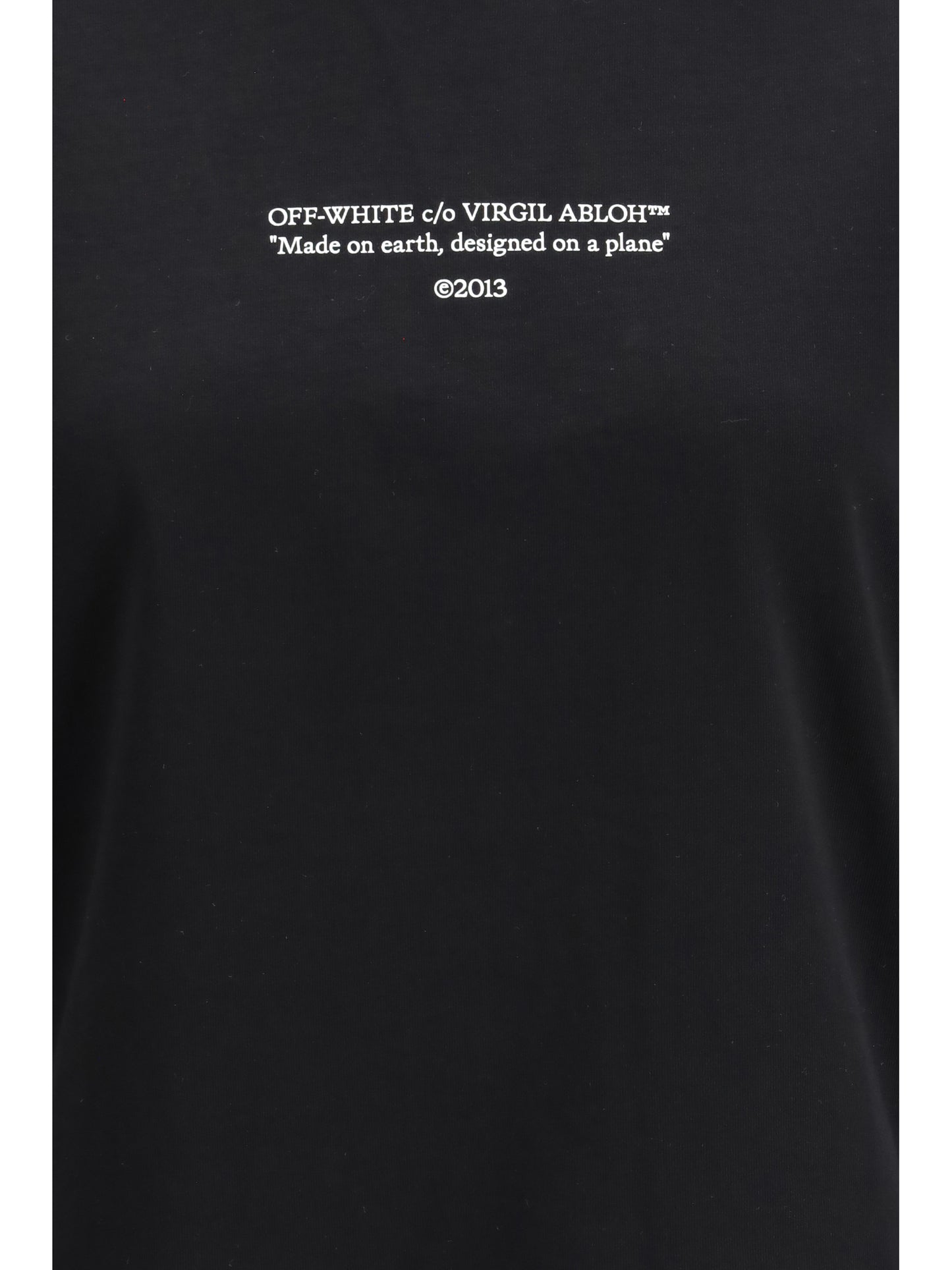 Off-White Made on earth, designed on a plane T-shirt - Black-White
