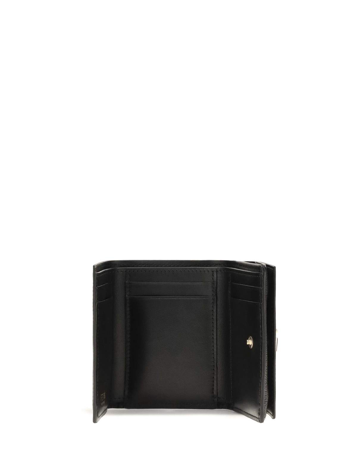 Fendi FF mini trifold leather Wallet - Black