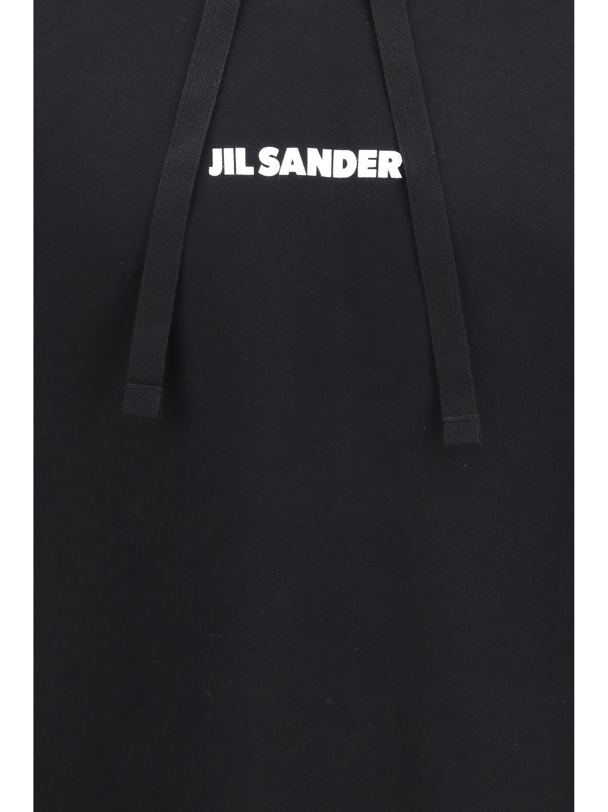 Jil Sander Cotton logo-detail Hoodie - Black