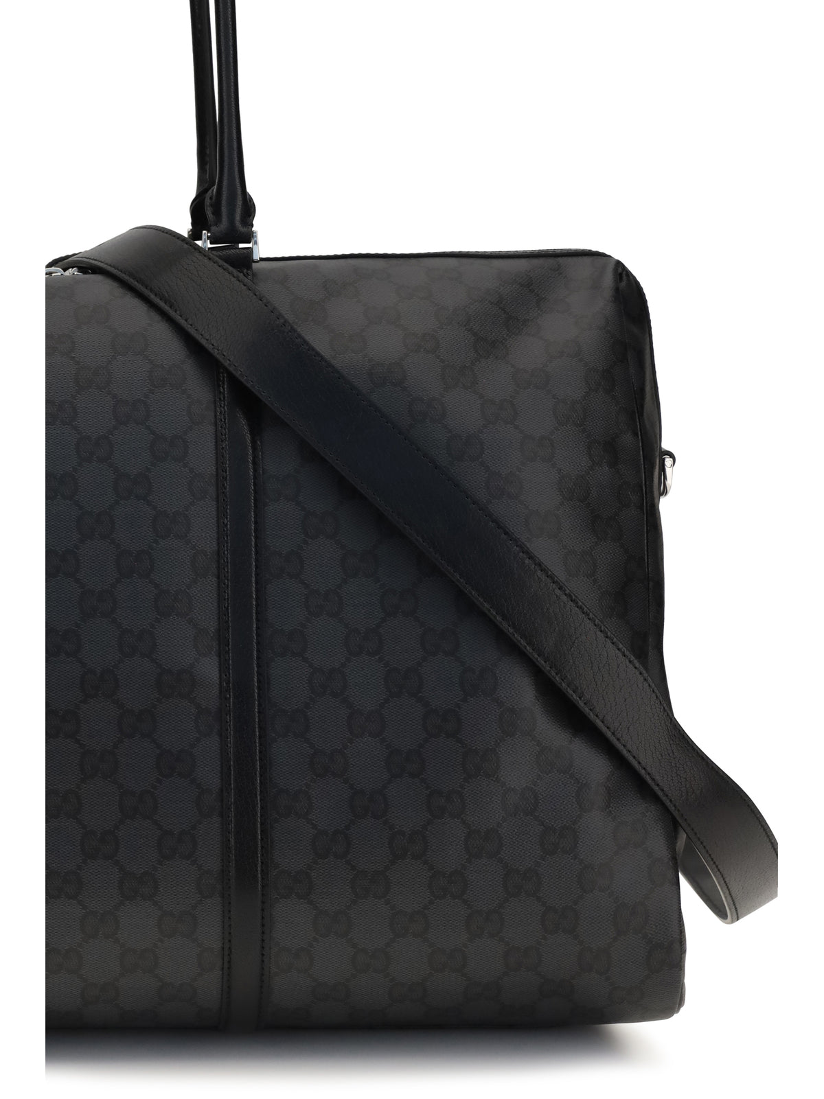 Gucci GG Travel Bag with Web stripe - Black/Black