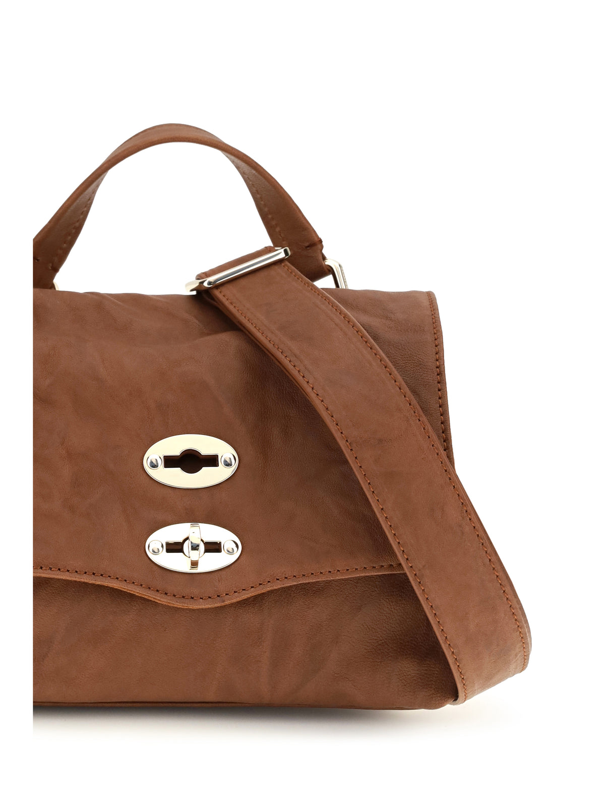 Zanellato Postina Officina suede Top Handle Bag - Brown Valle Del Casentino